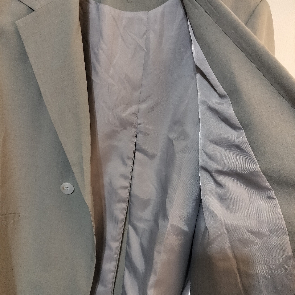 2001) Lattelier Pale Green Boxy Two Button Blazer Size XL. Like New - Picture 10 of 16